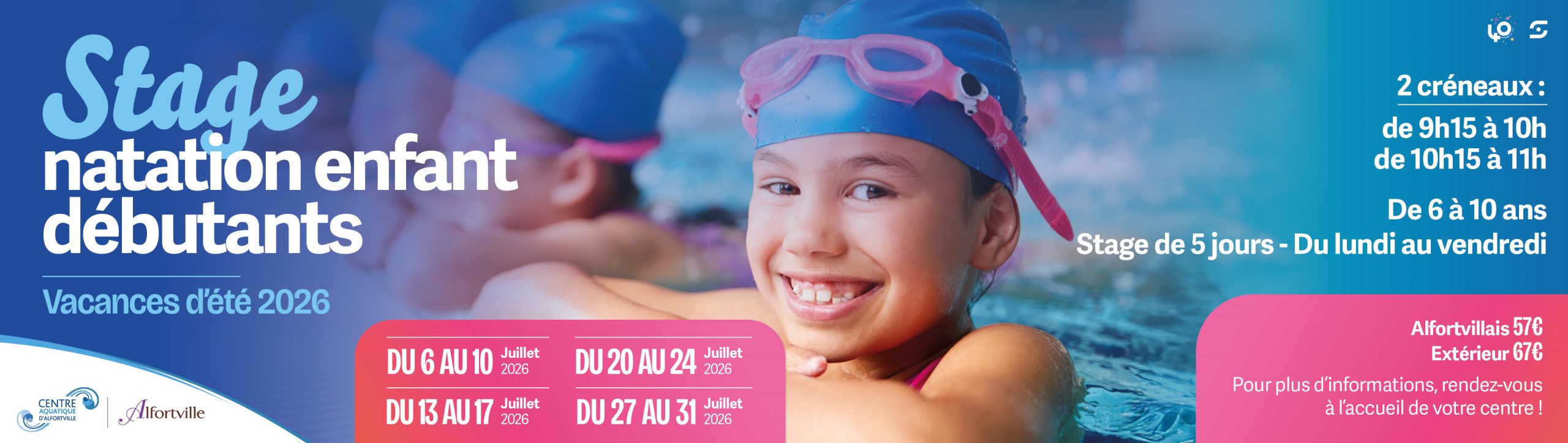 STAGE NATATION ENFANTS DÉBUTANTS